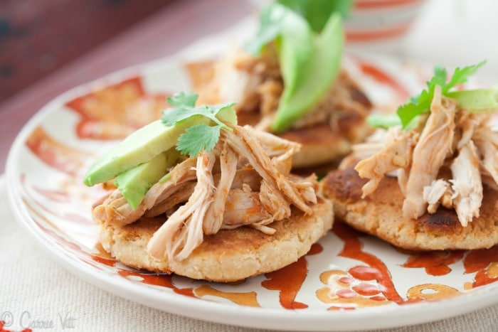 You can serve these grain free arepas with any assortment of tender meats, herbs and spices.