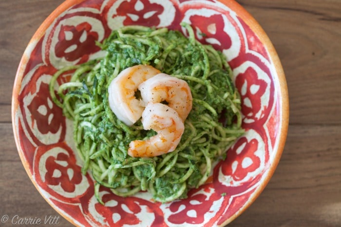 Kale Pesto with Zucchini Noodles