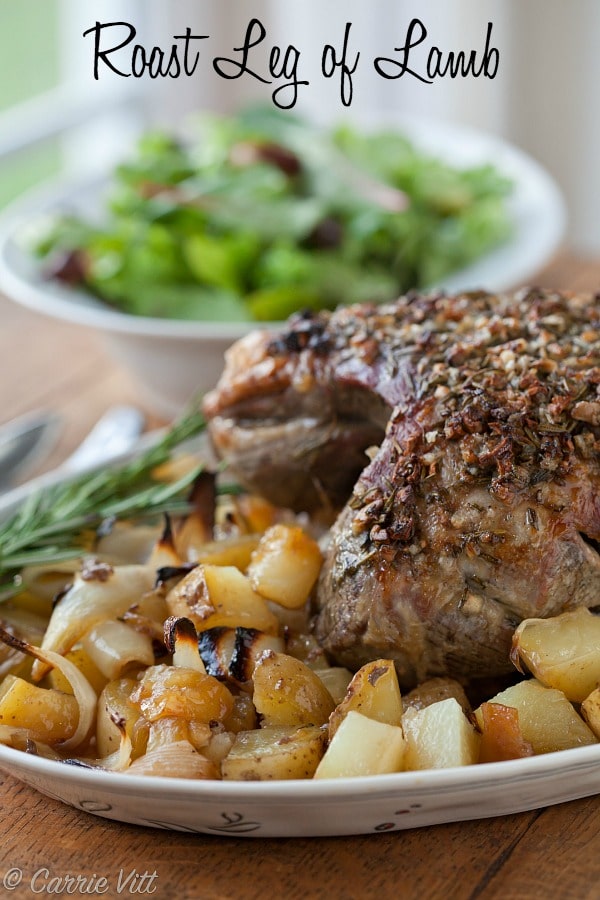 The prep for this roast leg of lamb is super simple! Add a side salad and you've got a delicious meal for Sunday dinner or for company.