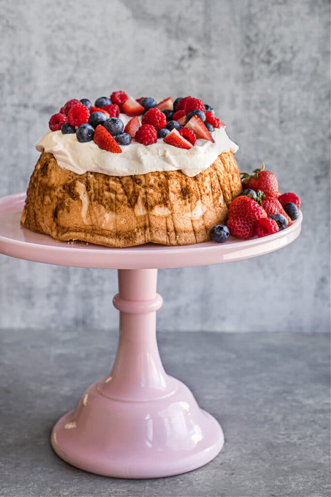 Easy Angel Food Cake in a Bundt Pan