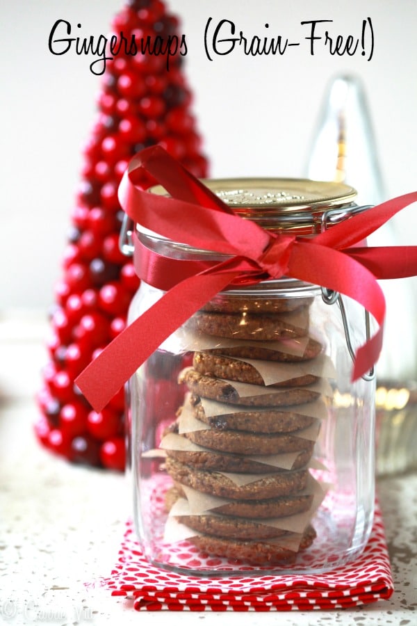 These slice-and-bake grain-free Gingersnaps are full of spicy ginger flavor and can be iced, or sprinkled with homemade powdered sugar.