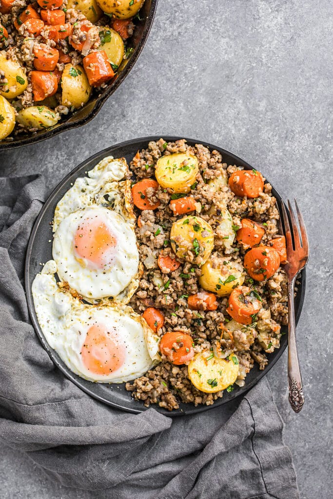 Hearty Sausage Hash with Carrots - Deliciously Organic