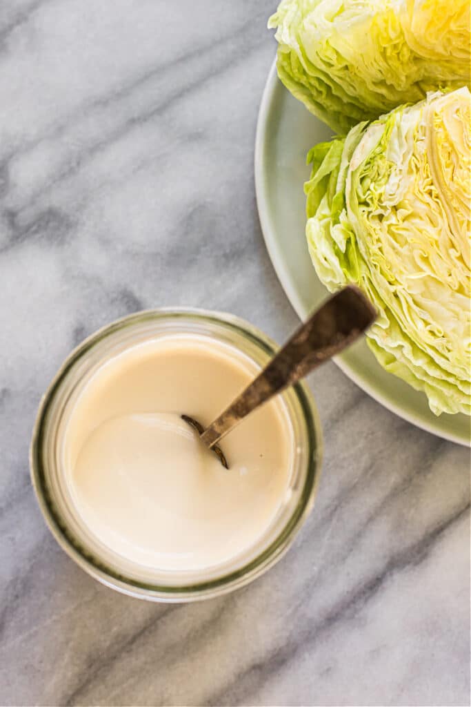 Wedge Salad with Garlic and Yogurt Dressing