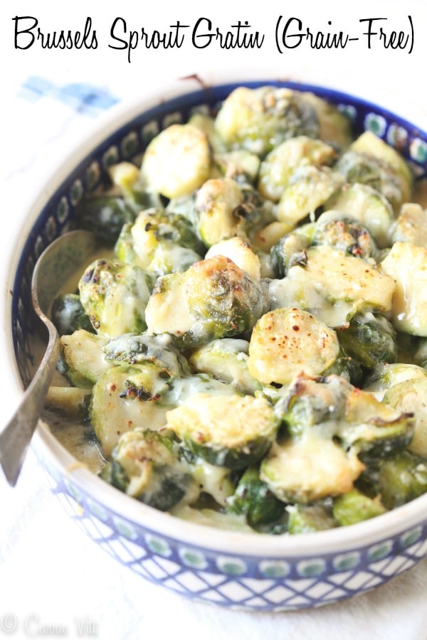 Brussels Sprouts Gratin | Grain-Free Side Dish | Creamy Cheese Sauce | Gluten-Free Recipe