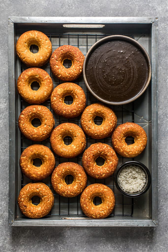 Pumpkin Spice Donuts with Salted Caramel (Grain-Free)