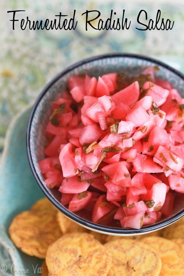 Want an absolutely fabulous way to get some healthy probiotics into your diet? Try fermented radish salsa!