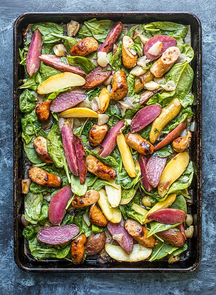 Sausage, Potato, and Spinach Sheet-Pan Dinner (Grain-Free)