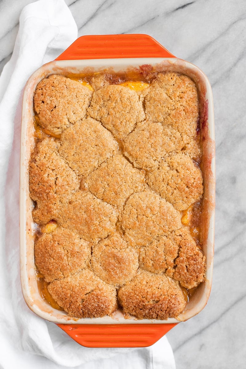 Easy Peach Cobbler Recipe (Gluten-Free, Egg-Free)