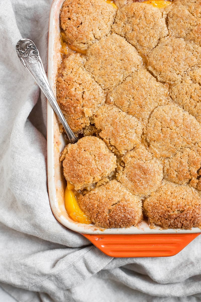 Easy Peach Cobbler Recipe (Gluten-Free, Egg-Free)