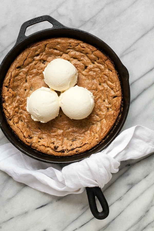 Skillet Chocolate Chip Cookie (Grain-Free, Egg-Free)