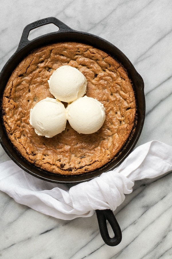 Grain Free Chocolate Chunk Skillet Cookie