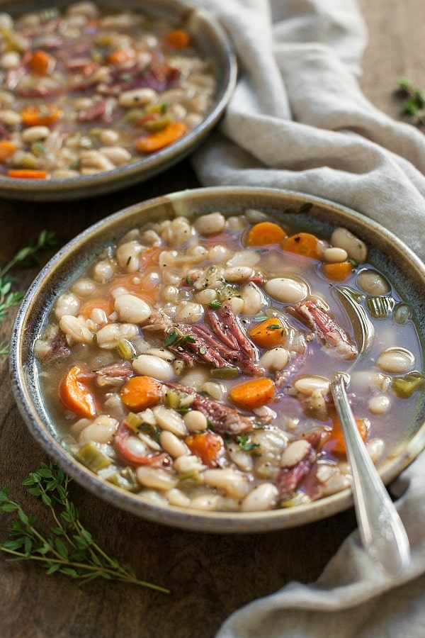 White Bean and Ham Soup Recipe - Deliciously Organic