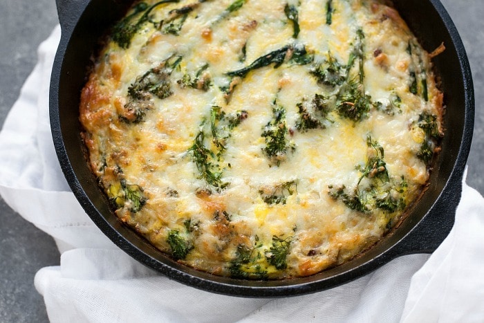 Bacon, Potato and Broccoli Frittata (Grain-Free) - Deliciously Organic