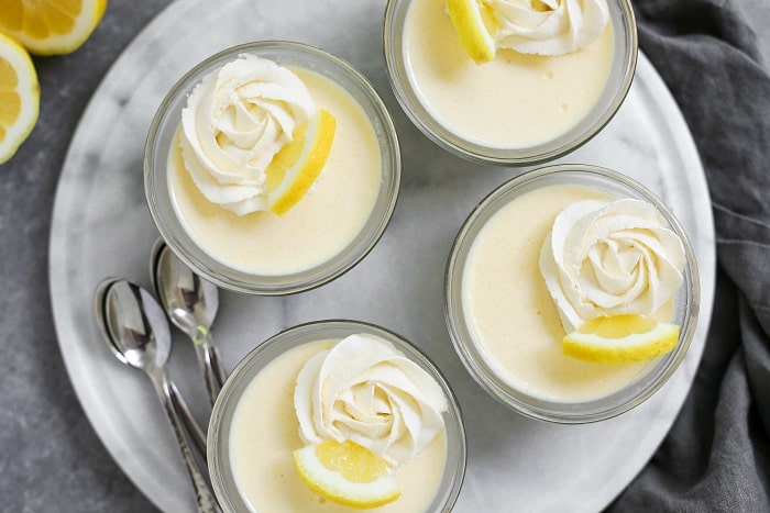 Lemon Cream Pots Recipe (Grain-Free, Egg-Free)