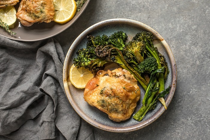 Lemon-Thyme Roasted Chicken Thighs (Grain-Free, Paleo)