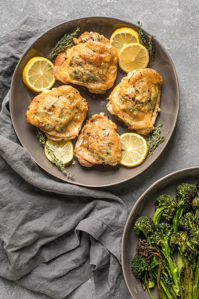 Lemon-Thyme Roasted Chicken Thighs (Grain-Free, Paleo)