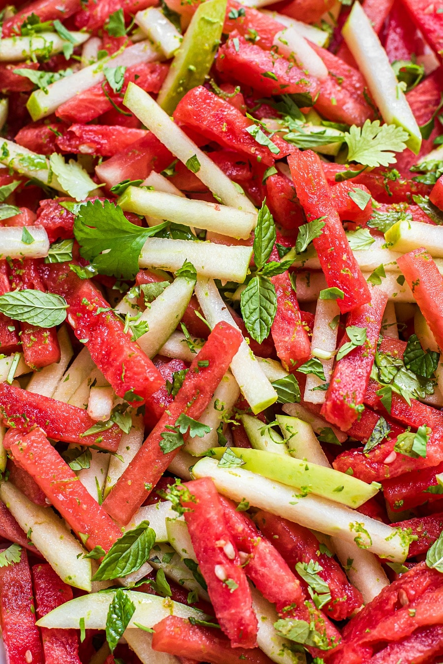 Watermelon and Apple Salad - Deliciously Organic - Carrie Korem, FNTP