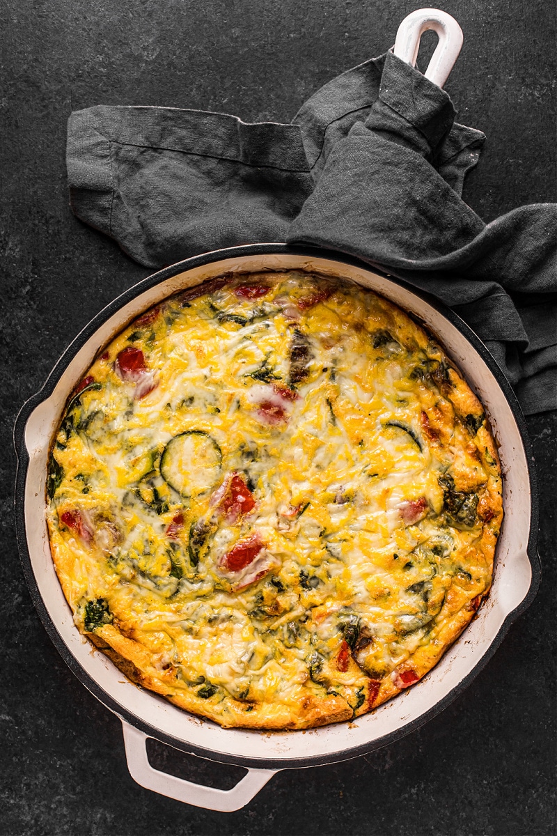 Everything' sheet pan frittata (vegetable frittata) - Scrummy Lane