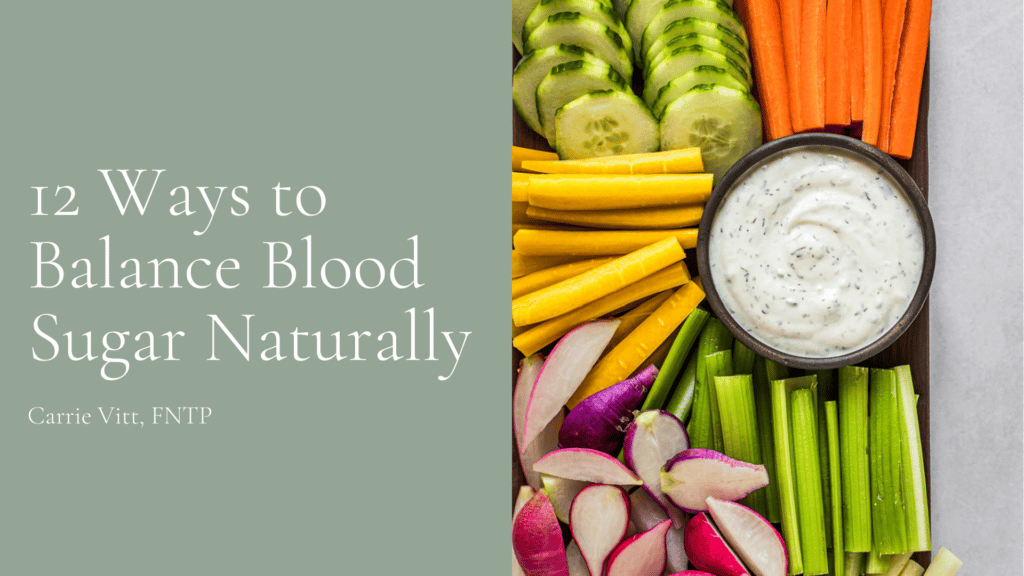 How to balance blood sugar naturally