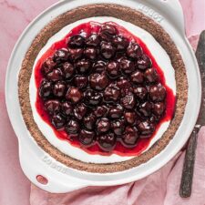 Cream Cheese Cherry Pie (Gluten-Free) - Deliciously Organic