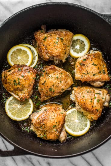 Skillet-Roasted Chicken with Lemon - Deliciously Organic