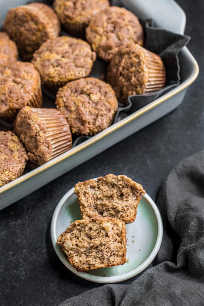 Browned Butter Banana Muffins with Cinnamon Streusel