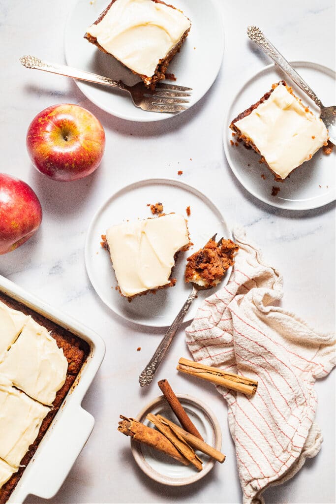 Apple Cake with Cream Cheese Frosting (Grain-Free, Dairy-Free