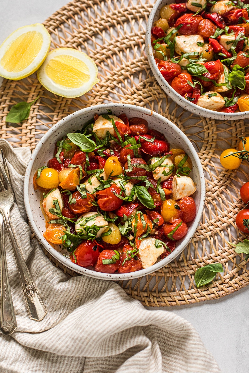 Cherry Tomato, Red Pepper and Mozzarella Salad 