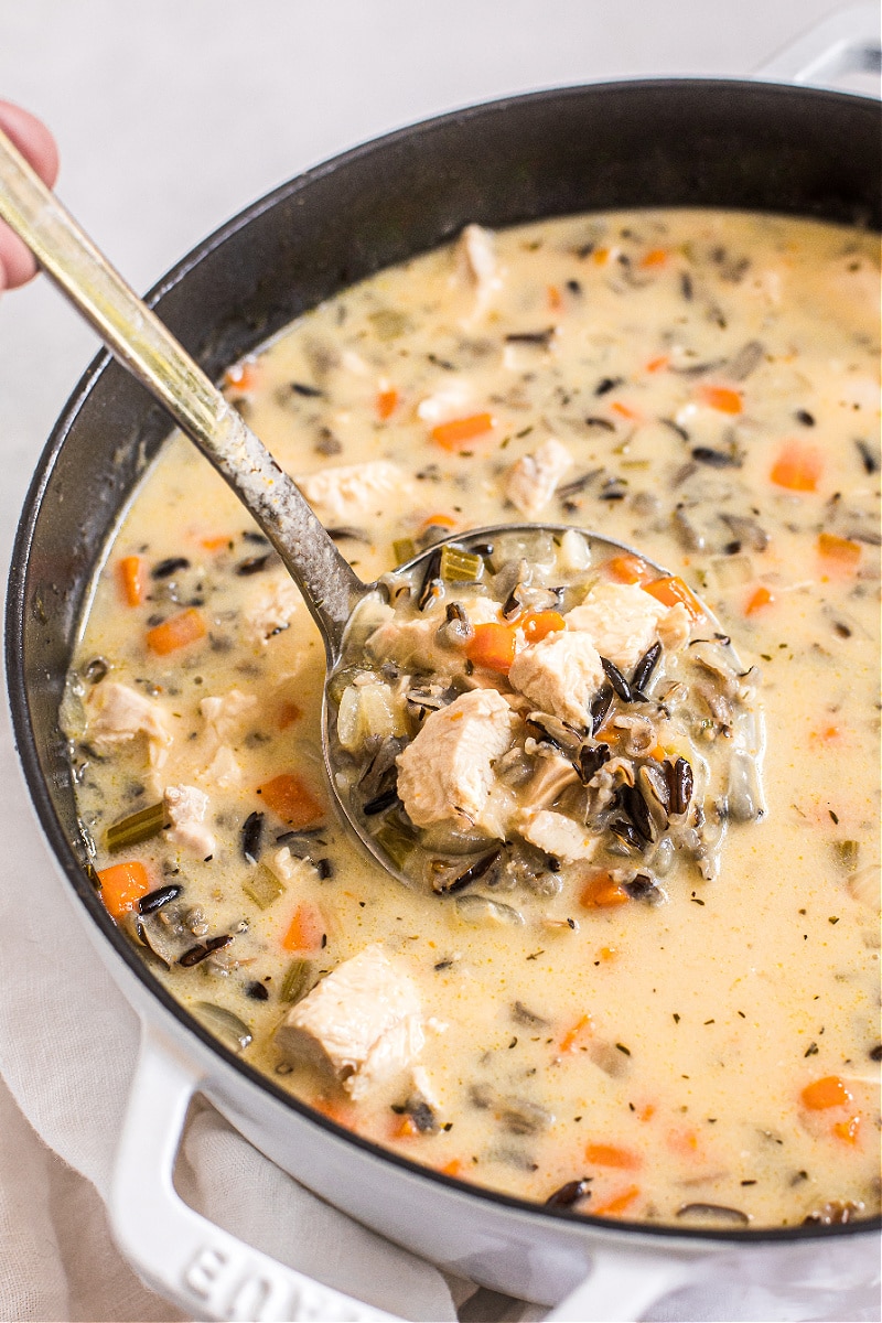 Creamy Wild Rice Soup with Chicken
