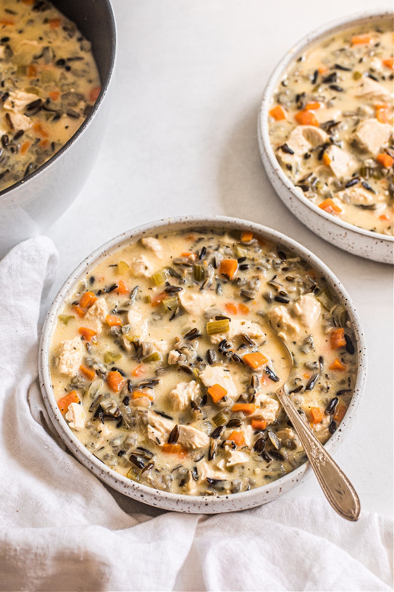 Creamy Wild Rice Soup with Chicken