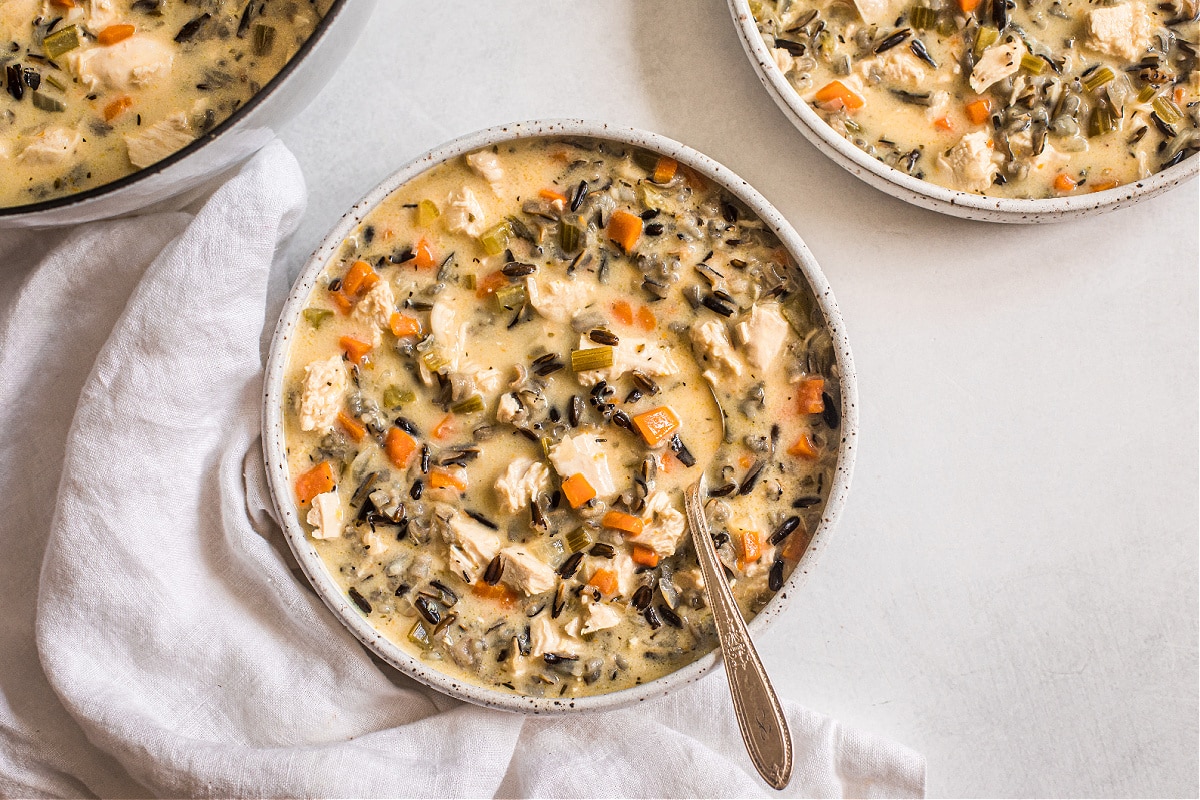 Creamy Wild Rice Soup with Chicken