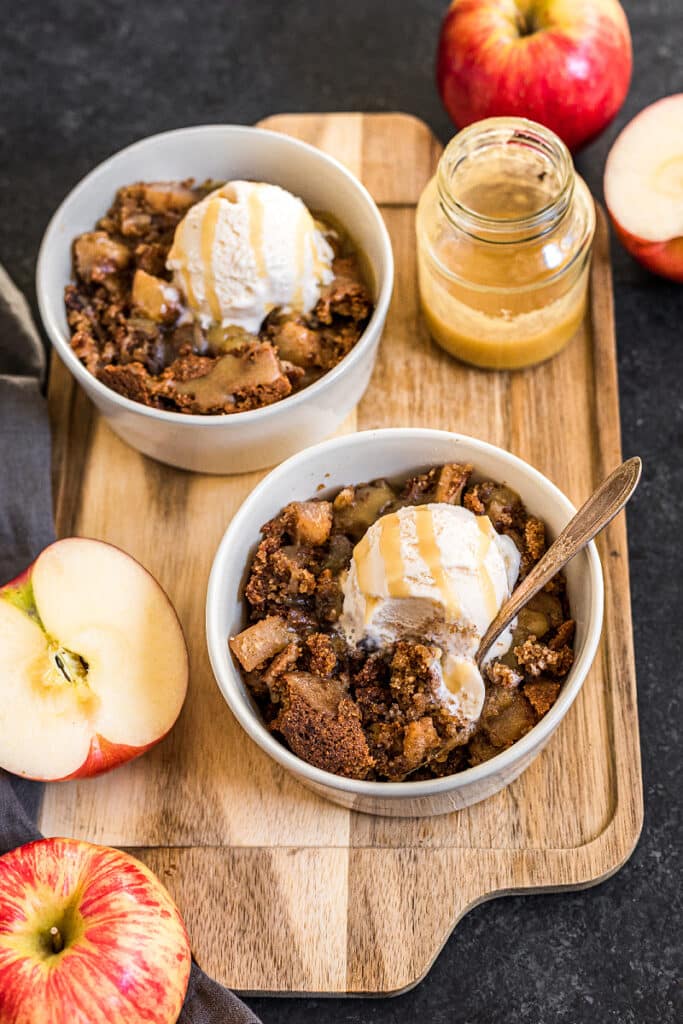 Apple Cobbler Cake with Maple Glaze
